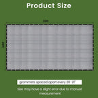[Windscreensupplyco] 60-70% 20 Ft X 30 Ft Mesh Tarp/Shade Cloth 9-Needle Knitted Heavy Duty Black With Grommets For Green House, Garden, Pergola, Pools, Dump Truck