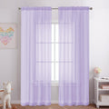 Ovzme Lavender Sheer Curtains 84 Inches Long 2 Panels - Soft Light Filtering Window Sheer Panels For Living Room/Bedroom, Top Du