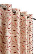 Rensum Polyester Eyelet 9Ft Curtain for Long Door Set of 2, Printed Curtain Drapes for Living Room Bedroom Kitchen Hall, Decorat
