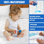 Jamrest Waterproof Mattress Protector Twin Xl Size, 6''-21'' Deep Pocket Fitted Quilted Mattress Pad Cover, Breathable Hollow Co