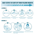 Siluvia 18"x18" Pillow Inserts Set of 2 Cotton White