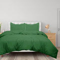Royale Linens Hunter Green Duvet Cover King Size - 3 Piece Bedding Comforter Covers - Zipper Closure - 1 King Duvet Cover 104X90