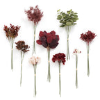 Ling's Moment Artificial Greenery Stems Box Set, 46pcs with 9 Kinds of Faux Greenery Picks for DIY Bridal Bouquets Wedding Flora
