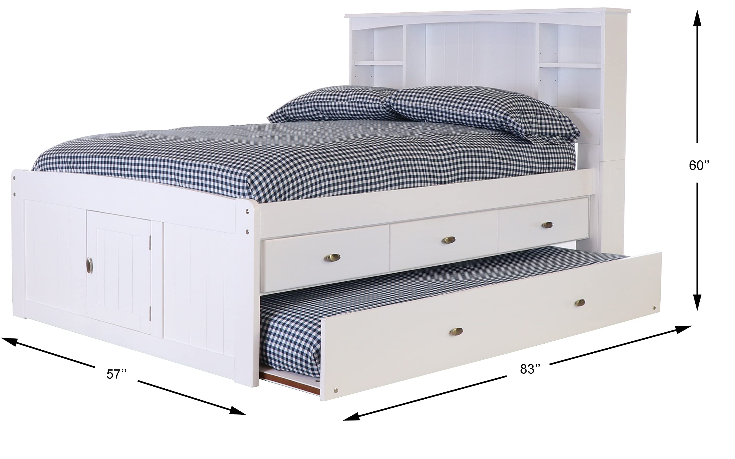 OS Home and Office Furniture Captains Bookcase Bed - Thumbnail 4