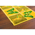 Doortex Short Sun Room Runner Mat 20 x 30 Yellow Butterfly Design