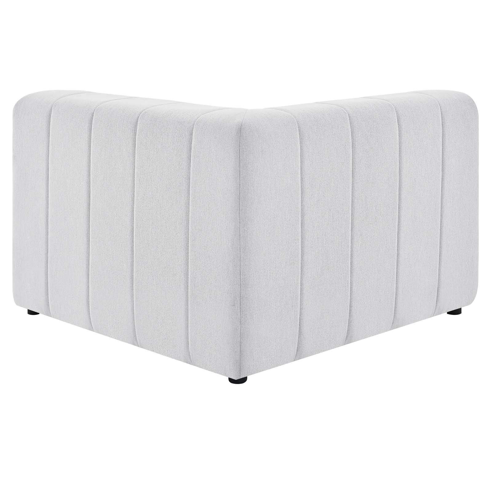 Modway Bartlett Channel Tufted Upholstered Sectional, Left-Arm Chair, Ivory