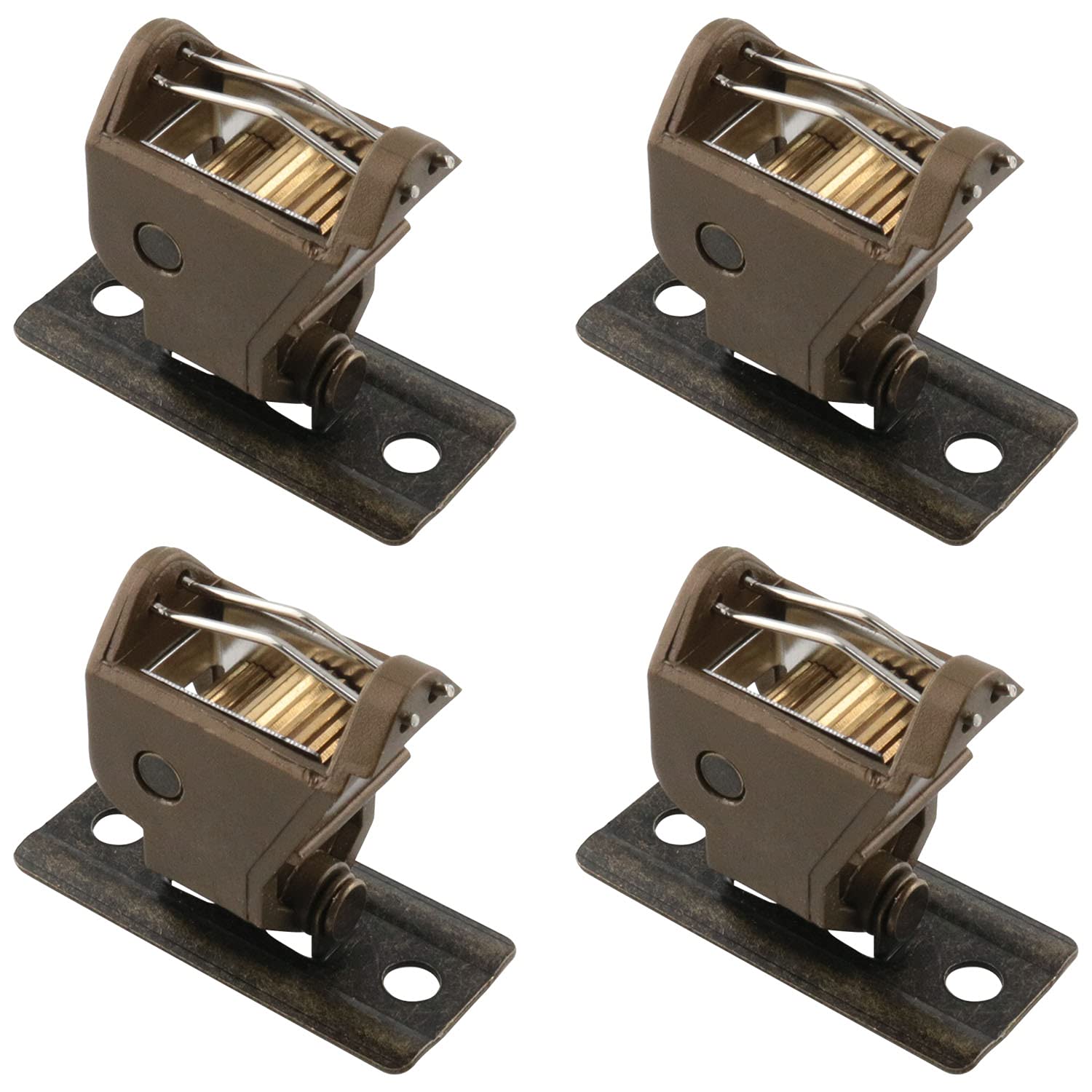 WHYHKJ 4pcs Roman Shade Cord Lock Austrian Shade Window Blind Lock Holds up to 3 Cords, Brown