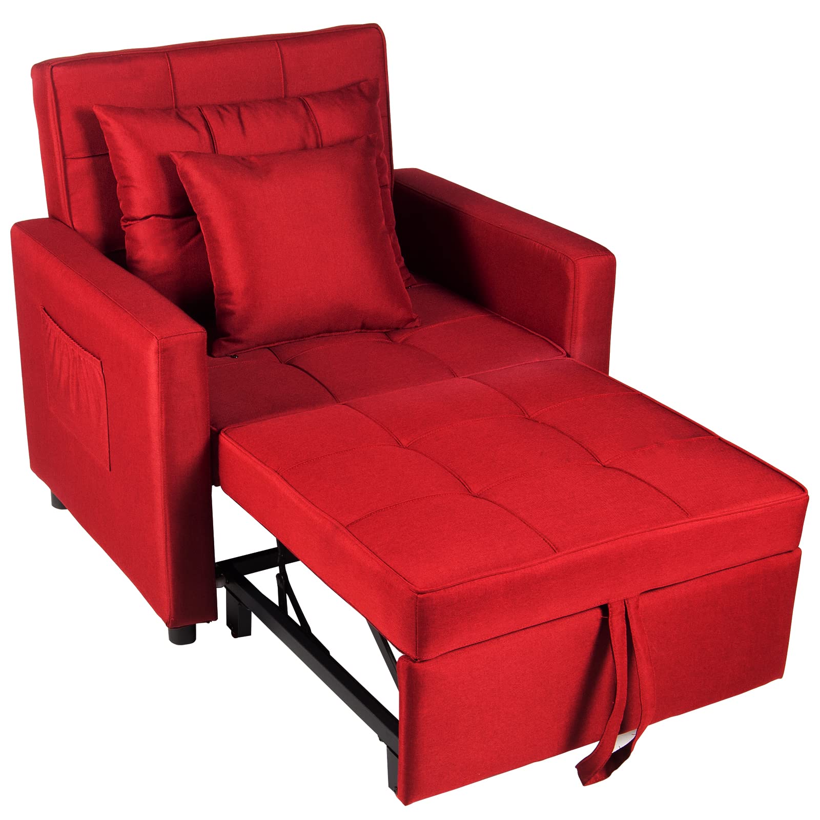 Polar Aurora Sofa Bed Chair 3-In-1 Convertible Chair Bed, Lounger Sleeper Chair, Single Recliner For Small Space With Adjustable