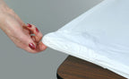 Kwik-Covers 8' Rectangular Plastic Table Covers 30' X 96' (8 Feet), Bundle Of 10 - Indoor Or Outdoor Fitted Table Covers For Banquet Tables (10 Pack, White)