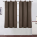 Lemomo Chocolate Brown Thermal Blackout Curtains/38 X 63 Inch/Set Of 2 Panels Room Darkening Curtains For Bedroom