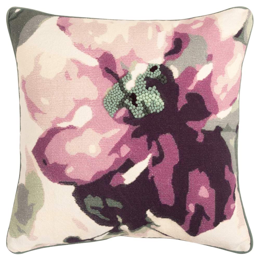 Rizzy Home Connie Post 20&quot; x 20&quot; Cotton Pillow Cover in Purple