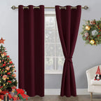 Hiasan Blackout Curtains For Bedroom, 42 X 84 Inches Long - Thermal Insulated & Light Blocking Window Curtains For Living Room C