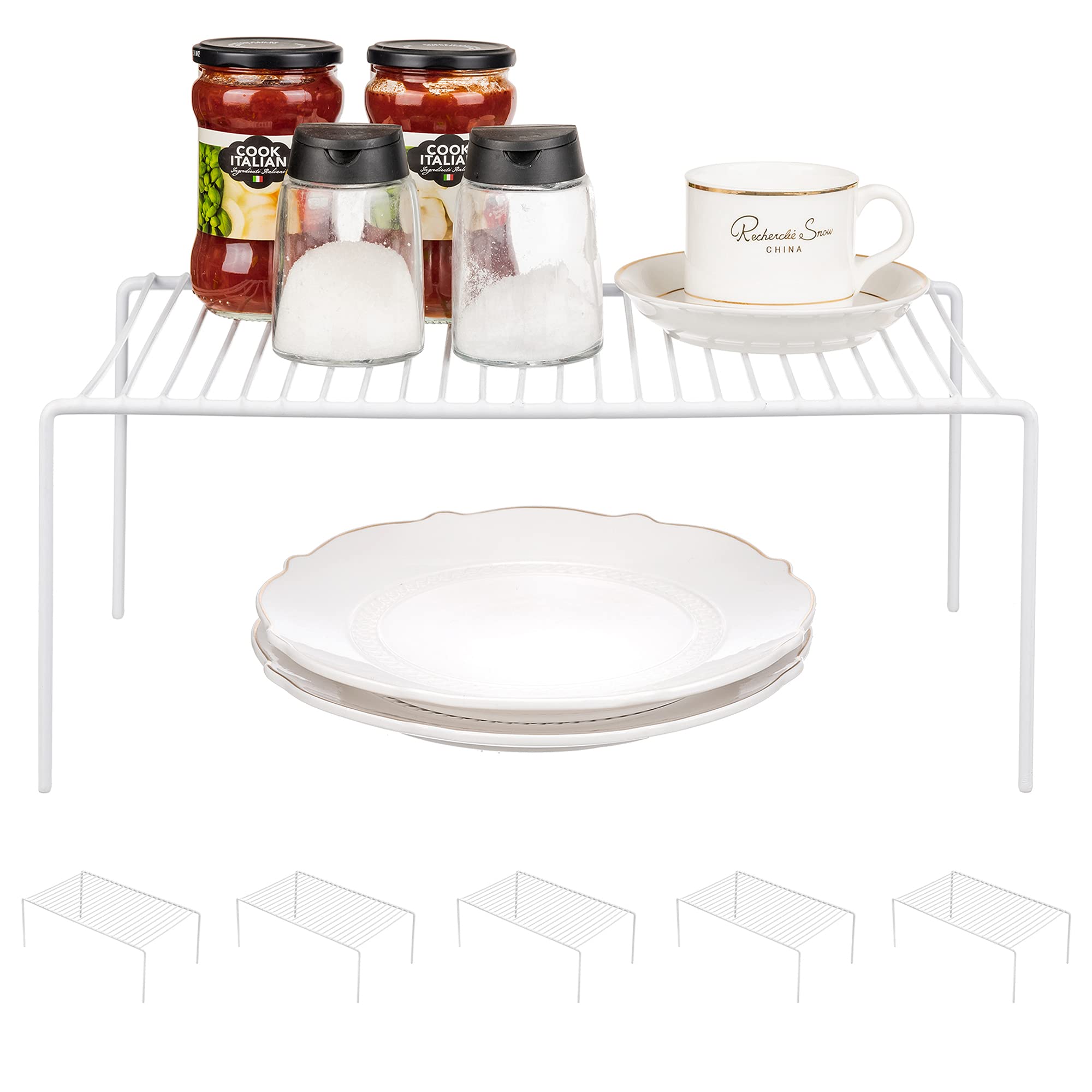 Redrubbit Large (15.7 x 9. 4 Inch) Cabinet Storage Shelf Rack, Rustproof Kitchen Counter and Cabinet Shelf, Storage Rack Organiz