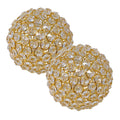 HomeRoots Set of 2 5' Polished Spheres in Brilliant Shiny Luster Finished and Golden Frame