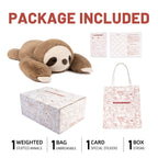 Niuniu Daddy Weighted Sloth Stuffed Animals For Anxiety, 3.3Lb Large Weighted Plush Animal Pillow For Kids Adults, 20In Cute Wei