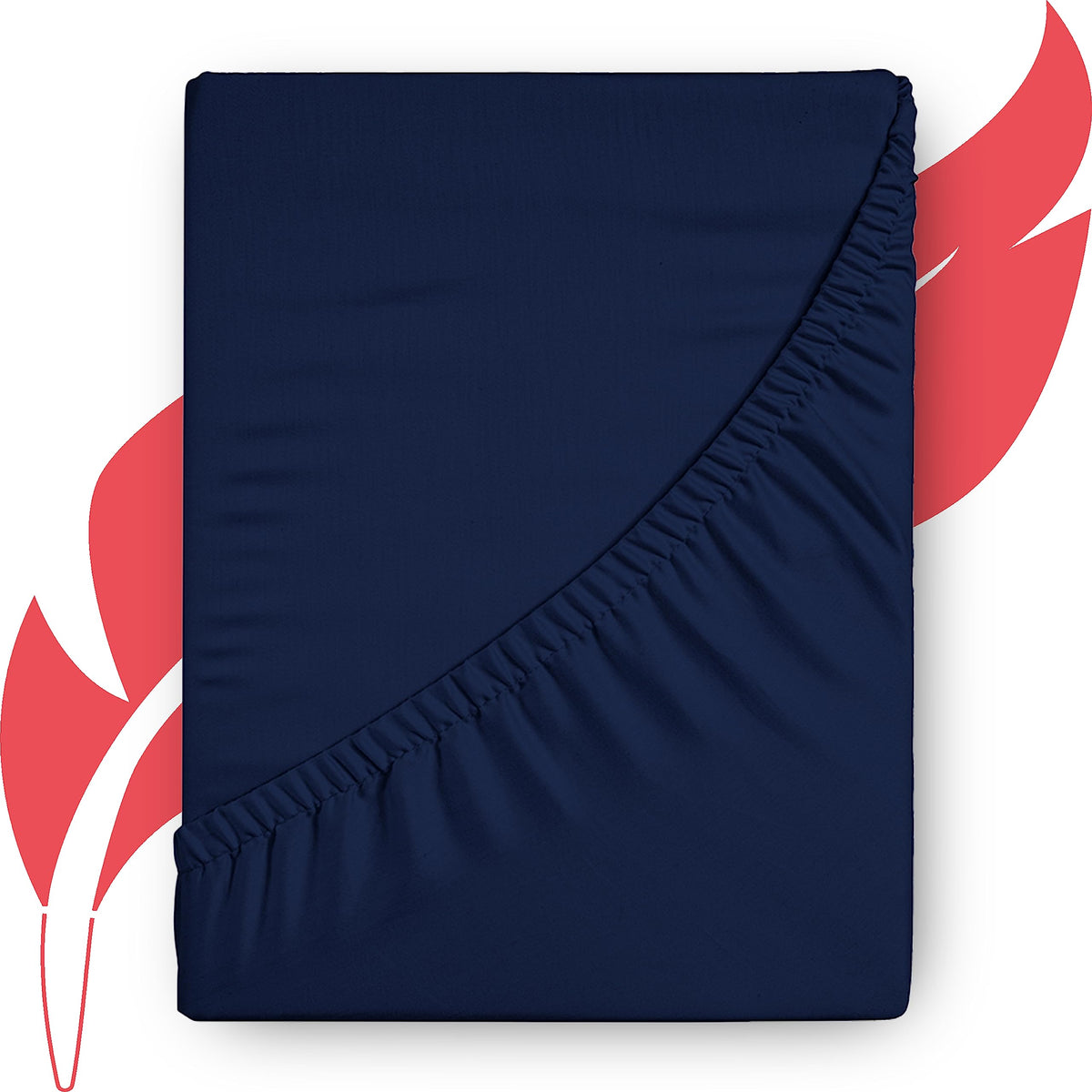 Ashton Sheets Premium 1000-Thread-Count Egyptian Cotton King Fitted Sheet Only - 16' Deep Pocket King Fitted Sheet, Easy Snug F
