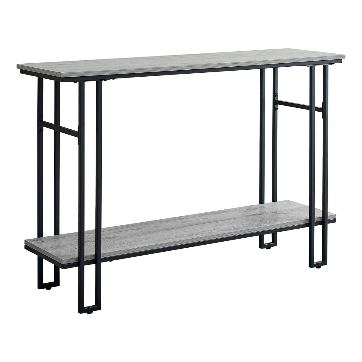 HomeRoots 47' Gray and Black Frame Console Table with Storage