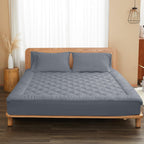 Homtec Queen Size Mattress Pad Cotton Top Mattress Cover Quilted Fitted Mattress Protector With 18-22'' Deep Pocket Down Alterna