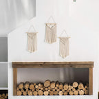 Mkono Small Macrame Wall Hanging 3 Pack Boho Art Woven Wall Decor Home Chic Decoration For Bedroom Living Room Apartment Gallery