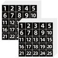 Starliboo Black Consecutive Number Stickers 1-50, 2 Inch Square Self Adhesive Numbered Label Stickers For Inventory, Storage, Or