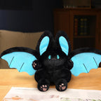 Peach Cat Kawaii Bat Bunny Plush Pillow Cute Bat Rabbit Stuffed Animal For Kids Black 12'