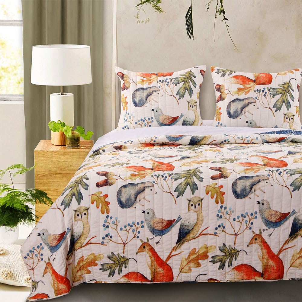 Barefoot Bungalow Willow Quilt Set, King, Off/White,Gl-1806Bmsk