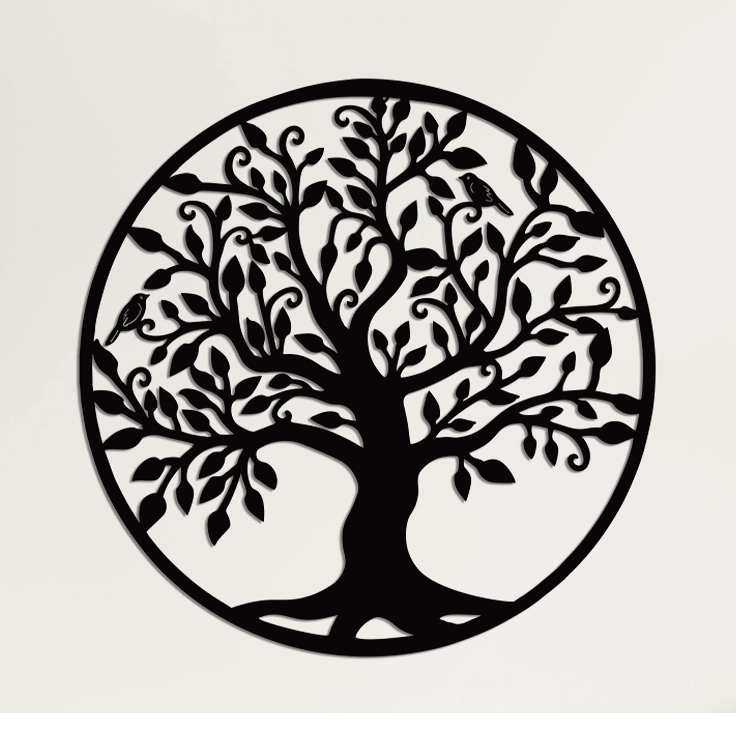 DEKADRON Metal Wall Art - Tree of Life - Family Tree Metal Wall Decor Home Office Decoration Bedroom Living Room D  cor (17 W x 
