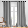 Nicetown Bedroom Blackout Curtains Panels - Triple Weave Energy Saving Thermal Insulated Solid Grommet Blackout Draperies For Li