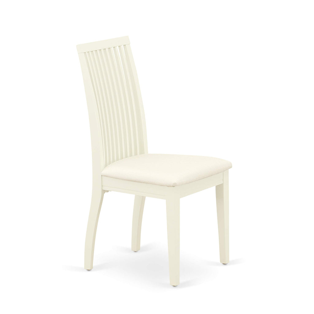 East West Furniture HLIP3-BMK-W 3 Piece Dining Set Contains a Round Dining Room Table with Pedestal and 2 Kitchen Chairs, 42x42 Inch, Buttermilk & Cherry