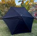 Bellrino Decor 10Ft 6 Ribs Replacement Black Strong And Thick Umbrella Canopy (Canopy Only) Black-106