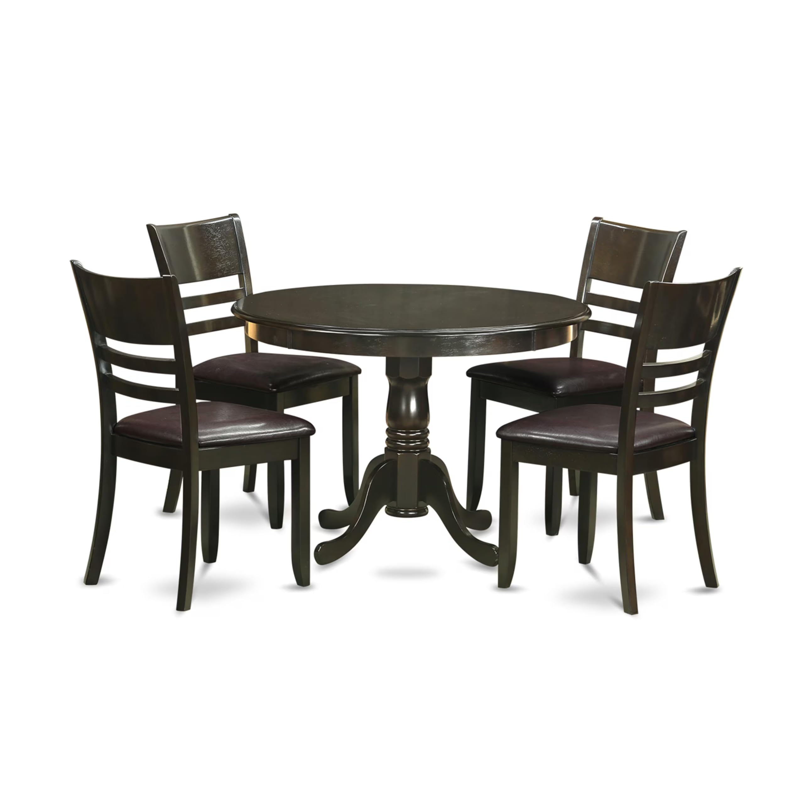 East West Furniture HLLY5-CAP-LC 5 Piece Kitchen Table Set - Thumbnail 2