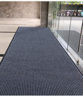 Happybeeflying Brush Step Large Front Door Mat 3'X10' Outdoor Indoor Commerical Entrance Mat Doormat Striped Low Profile Rubber