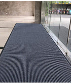 Happybeeflying Brush Step Large Front Door Mat 3'X10' Outdoor Indoor Commerical Entrance Mat Doormat Striped Low Profile Rubber