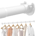 Closet Rods for Hanging Clothes, 17 to 99 Inches Stepless Adjustable Metal Closet Rod, 1.3 Inches Heavy Duty Clothes Hanging Rod