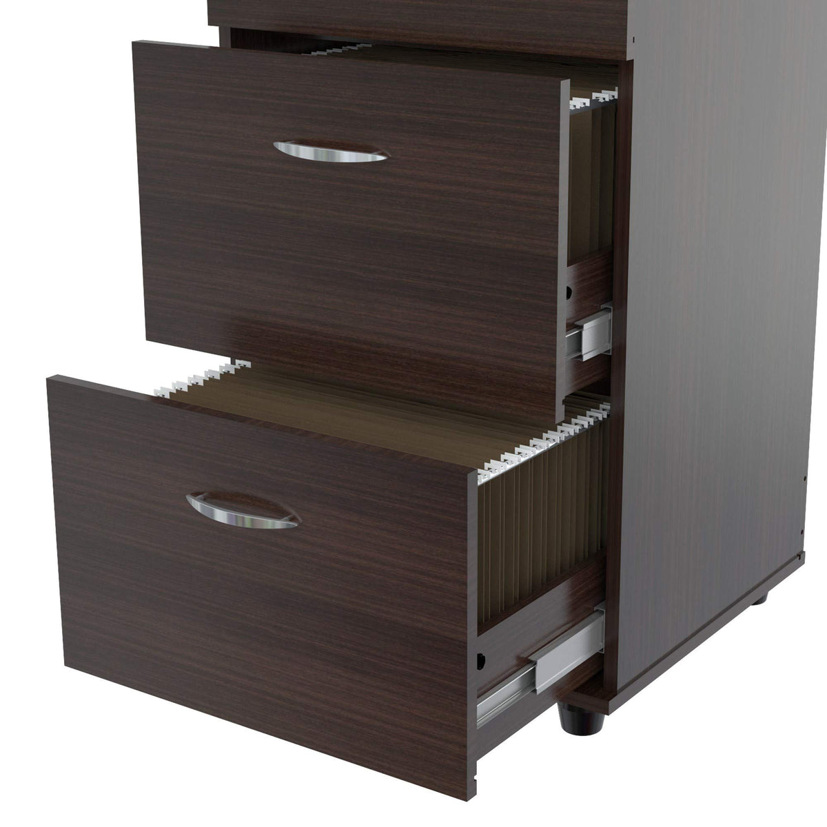 HomeRoots Office 4 Drawer File Cabinet - Melamine/Engineered Wood