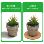 Coitak 6 Pieces Cork Mat For Plants, Round Cork Plant Coasters Mats For Garden, Courtyard, Pot Mat, Indoor Outdoor And Diy Craft
