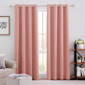 Homeideas Coral Blackout Curtains For Bedroom 52 X 96 Inch Length 2 Panels Set Room Darkening Bedroom Curtains, Soundproof Thermal Grommet Window Curtains For Living Room For Christmas