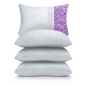 WISHSMILE Cooling Pillows Standard Size Set of 4, Shredded Memory Foam Pillows with Zipper, Adjustable Firm for Sleeping Cool Co
