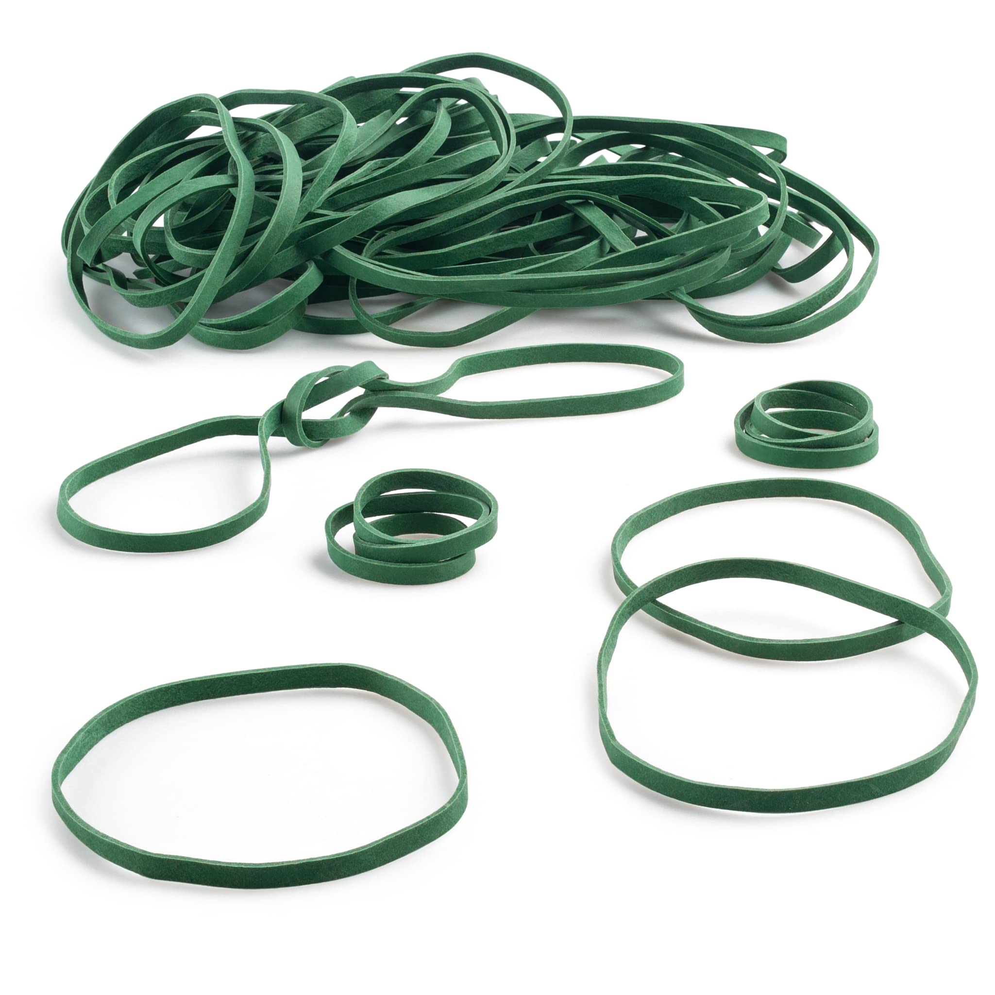 Plasticmill Rubber Bands - #33 Size - Dark Green Rubberbands - 1Lb/500 Count