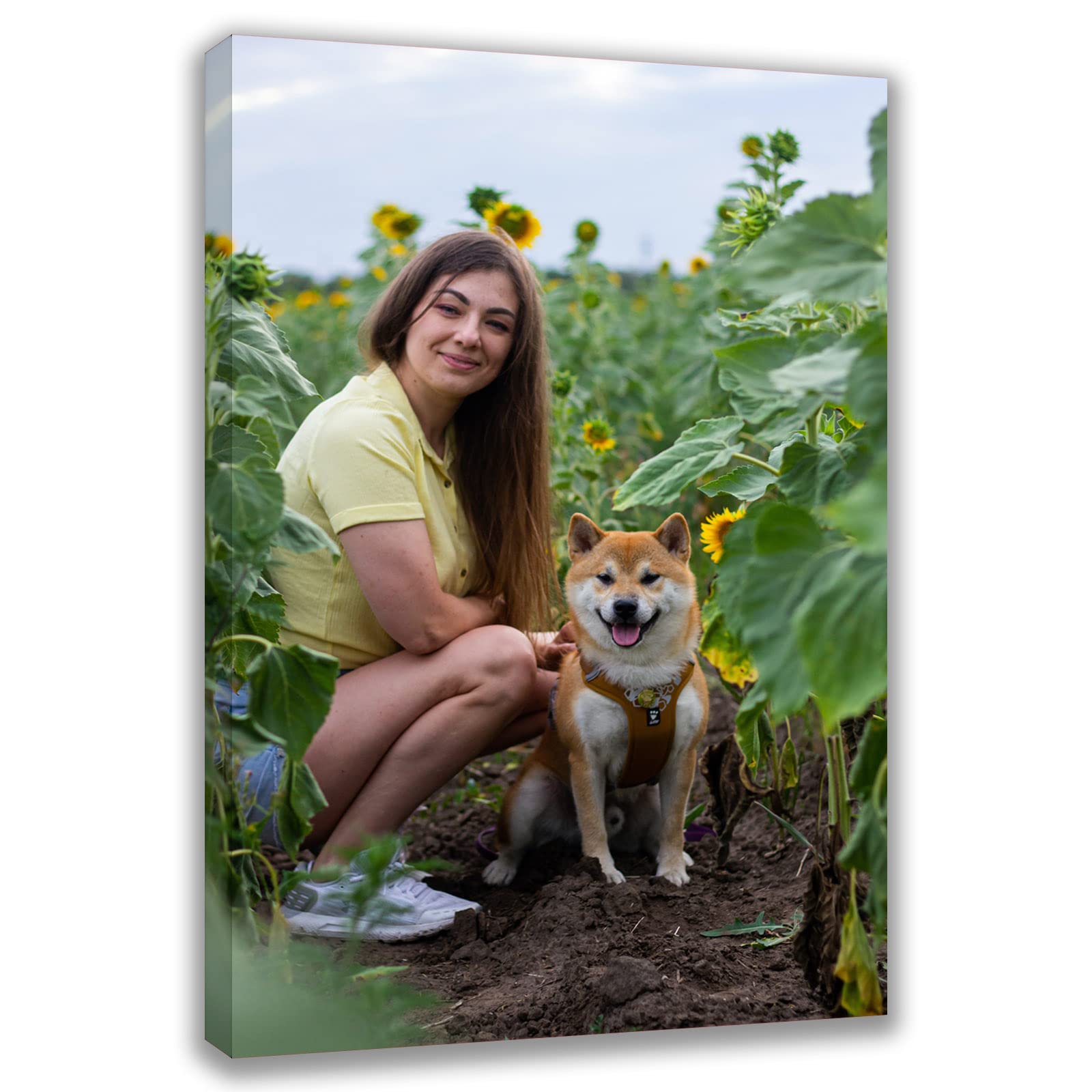 Custom Canvas Prints with Your Photos Custom Wall Art Personalized Canvas Pictures for Pet/Family Gifts for Mom/Men/Women (18 