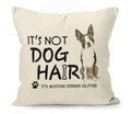 Yueshare Funny Dog Quote Its Not Dog Hair Its Boston Terrier Glitter Watercolor Cotton Linen Throw Pillow Cover, Boston Terrier