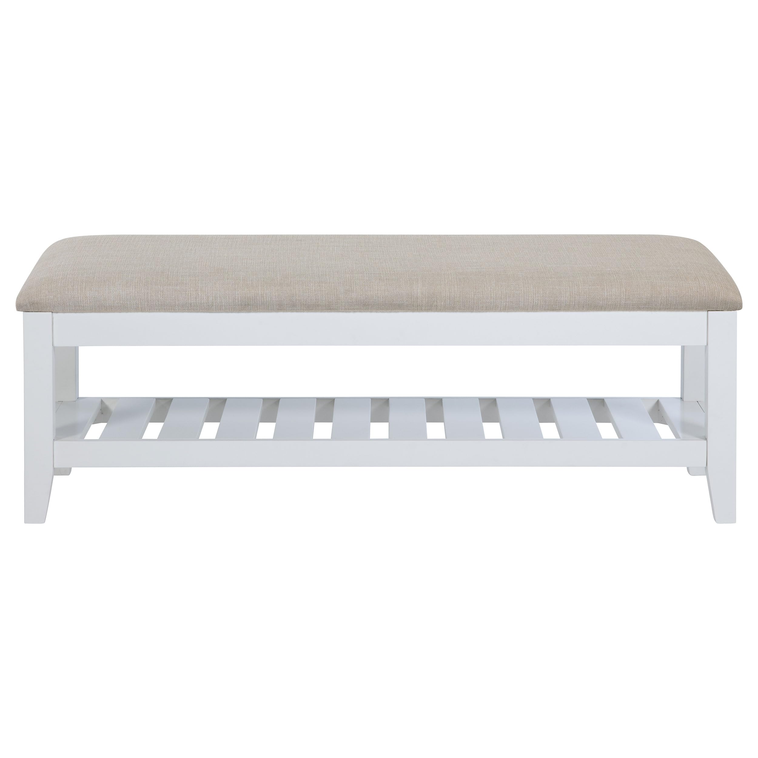 Coaster Home Furnishings Bexhill Upholstered Rectangular Bench with Shelf - Thumbnail 2