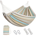 2 Persons Hammock With Tree Straps - Brazilian Double Hammock, Portable Hanging Camping Bed For Patio, Backyard, Porch, Outdoor