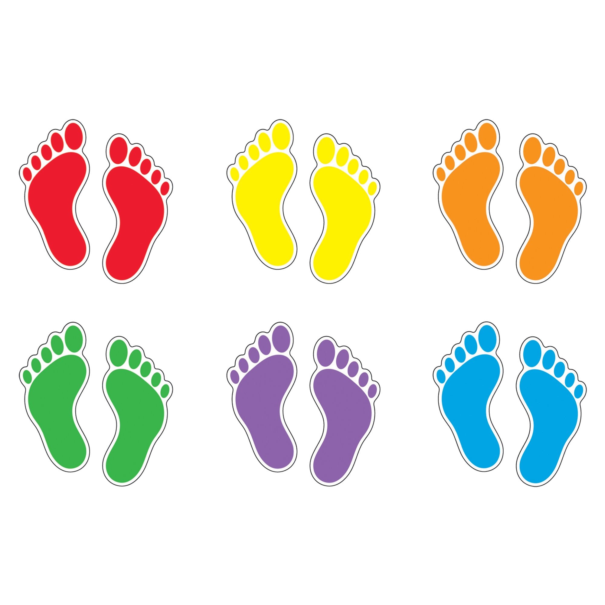 Trend Enterprises Inc Footprints Classic Accents Variety Pack, 72 Ct