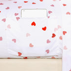 Elegant Comfort Luxury Soft Bed Sheets Heart Pattern - 1500 Premium Hotel Quality Microfiber Softness Wrinkle And Fade Resistant (6-Piece) Bedding Set, Queen, Valentina