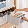 ECHENXIRD 4piece foldable wardrobe storage box, 16.14 x 10.82 x 6.49 inches with transparent window storage basket,