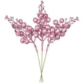Lvydec 16pcs Christmas Glitter Berry Stems Clearance, 7.8 Artificial Christmas Picks for Christmas Tree Ornaments, DIY Xmas Wrea