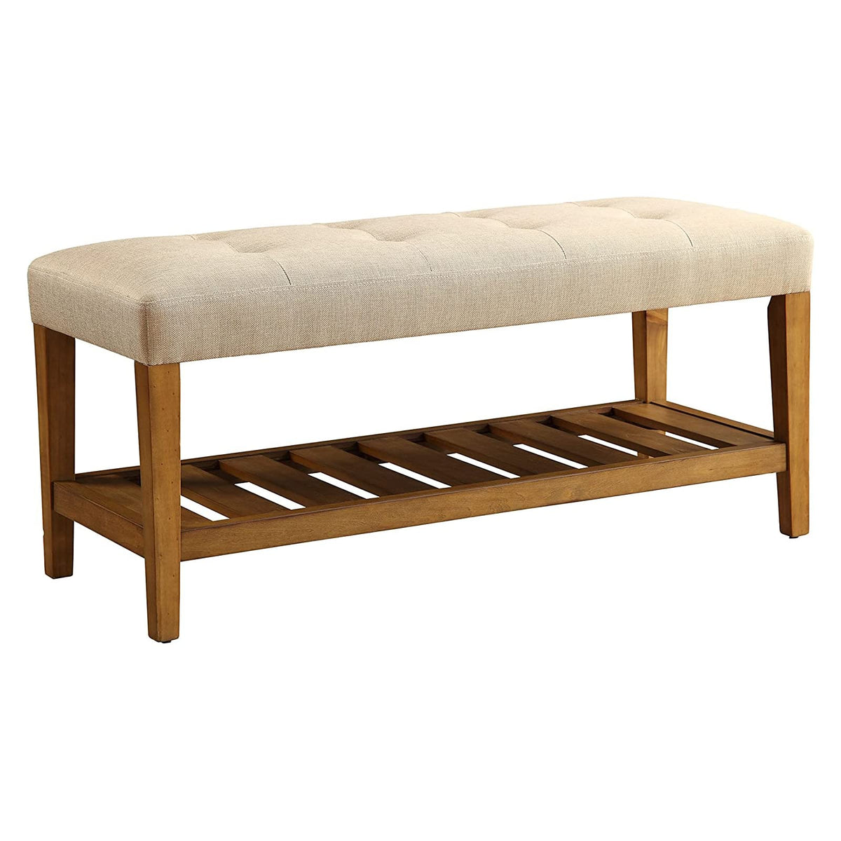 Acme Charla Bench in Beige and Oak