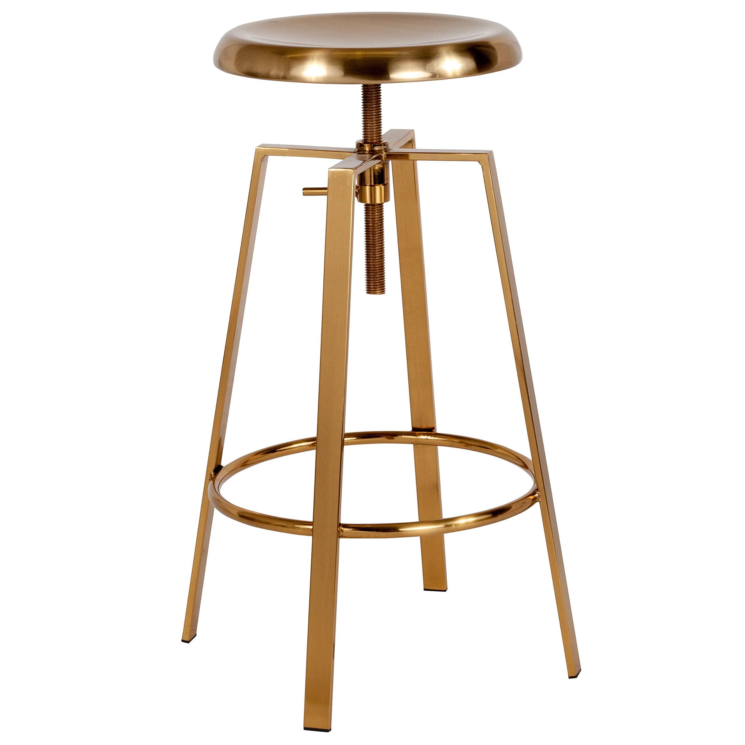 Flash Furniture Swivel Lift Barstool, 1 Pack, Gold