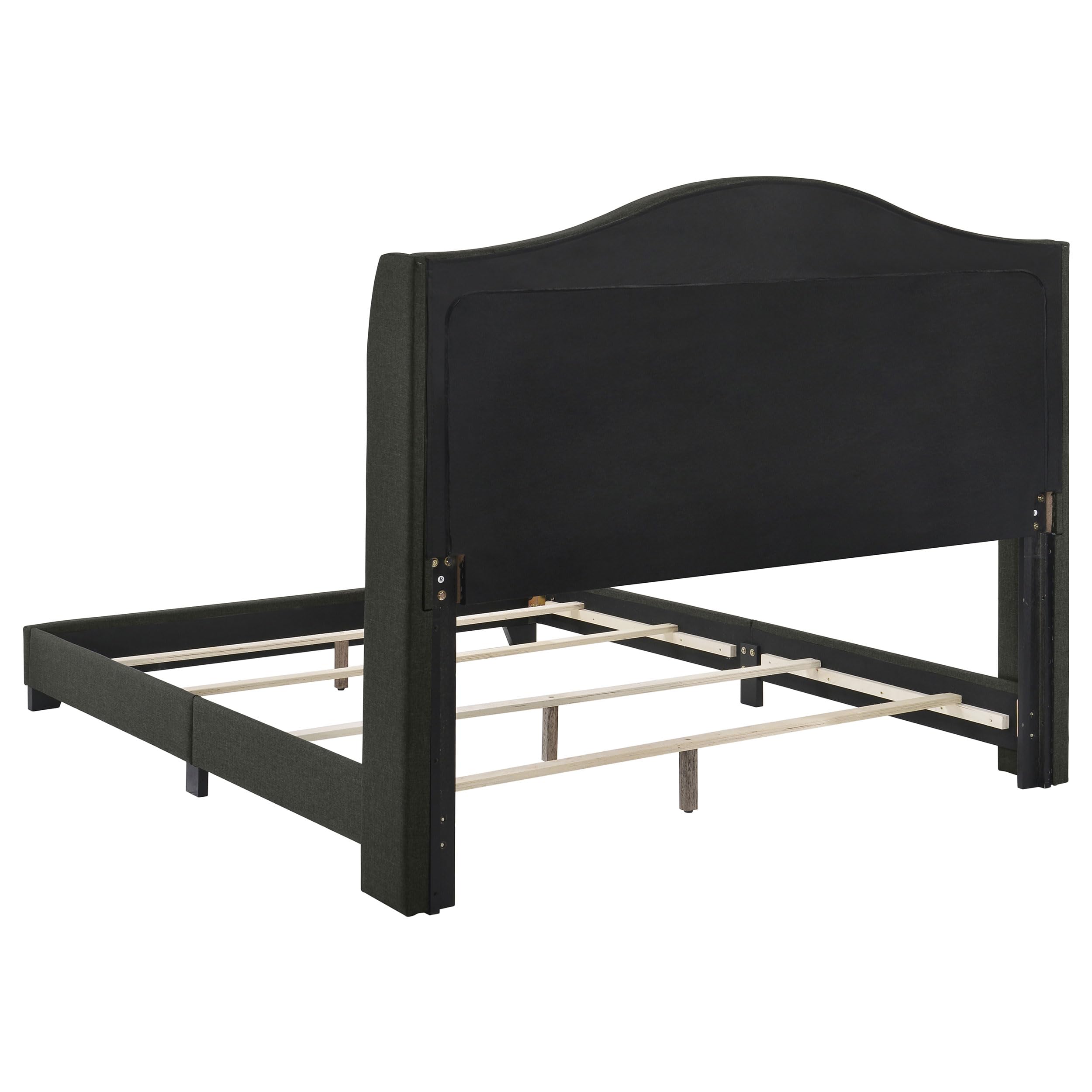 Coaster Home Furnishings Sonoma Transitional Fabric Upholstered Full Size Wingback Bed Frame 56-inch Headboard Grey 310072F